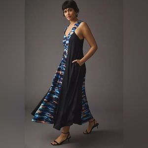 🤍 nwot | Maeve | watercolor vneck maxi dress